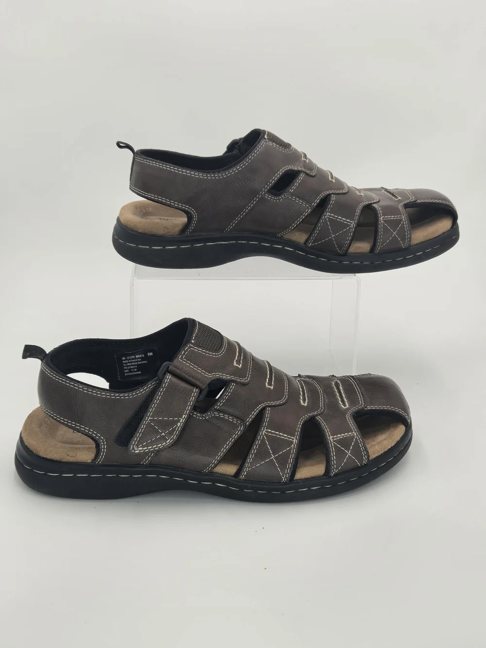 Dockers Searose Fisherman Men's Brown Outdoor Comfort Memory Foam Sandals Size 9